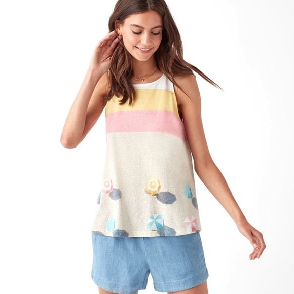 NWT Splendid X Gray Malin Pastel Beach Tank, Multi - Picture 1 of 7